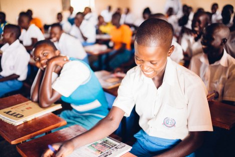 Students at the Peace Gospel rural high school are provided a quality education without having to travel to urban areas.